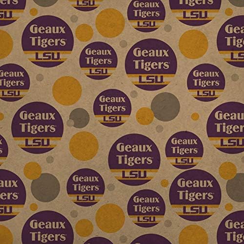 GRAPHICS & MORE Geaux Tigers LSU Premium Kraft Gift Wrap Wrapping Paper Roll by LouisianaStateUniversity