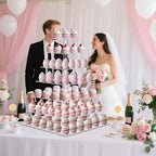 7 Tier Cupcake Stand, Square Acrylic Cupcake Tower for 160 Cupcakes - Image 2