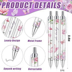 145 Pieces Baby Shower Favors for Guest Butterfly Ballpoint Pens and Keychains Gifts for Girls Bulk Retractable Baby Shower Pens Gender Reveal Thank You Cards Souvenirs Prizes - Image 2