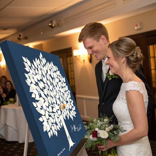 MuralMax Personalized Wedding Signing Tree Canvas Guest Book Wall Art - Image 4