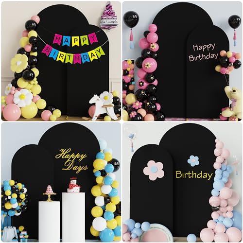 Wokceer Wedding Arch Backdrop Stand and Cover Set of 2,Arch and Black Cover - Image 3