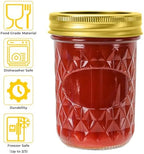 CycleMore Mason Jars 8 oz, 24 Pack Canning Jars with Mixed Color Airtight Lids, Half Pint Canning Jar Ideal for Fermenting, Jam, Honey, Pickling, Wedding/Shower Favors, DIY Decors - Image 3