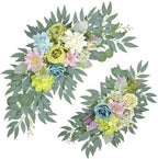 Artificial Flower Wedding Arch Decorations, Arch Faux Flowers Greenery for Wedding Decor, Reception Backdrop Decoration, Bridal Shower, Baby Shower (Green) by Finphoon