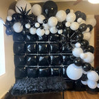 Electric Balloon Pump with 25PCS Black Square Foil Balloons, 600W Dual Nozzle Air Blower and Metallic Black Tunnel Arch Kit for Birthday Baby Shower Wedding Graduaton Party Decorations - Image 5