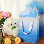 Jeyiour 24 Pcs Ombre Gift Bags Bulk with 48 Pcs Tissue Paper, 9 x 7 x 4 Inch, Glitter Paper Gift Bag, Packaging for Wedding Baby Shower Thank You Birthday Party Candy Supplies(Blue) - Image 5