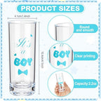 Sliner 50 Sets Baby Shower Favors for Guest It's a Boy Glass Gift Bulk - Image 3