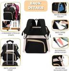 ROSEGIN Diaper Bag Backpack with Changing Pad Pacifier Case, Baby Bag for Boy Girl Toddler - Large,Stylish, Waterproof Travel Quilted Diaper Bag for Mom - Baby Shower Gifts, Black - Image 4