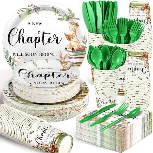 Dandat 350 Pcs Baby Shower Set, Storybook, Green by Dandat