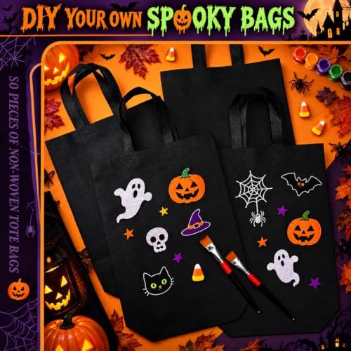 Amylove 80 Pcs Non Woven Tote Bags Bulk Large Reusable Gift Bag Reusable Grocery Bags, 15 x 11. 8 x 4 Inches - Image 5
