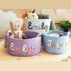 Personalized Rope Cotton Baby Gift Basket,Newborn Shower Toy Organizer Nursery Gift (33 * 23 * 13cm) - Image 7