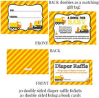 Amanda Creation Baby Under Construction Baby Shower Bundle, Party Supplies for 20 with Invitations, Games, Favor Stickers, Candy & Water Bottle Labels - Image 3