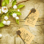 100 PCS Key Bottle Openers,Vintage Skeleton Key Bottle Opener with Escort Card Tag and Key Chains, Rustic Decoration for Wedding Favors,Return Gifts for Housewarming(Bronze) - Image 5