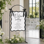 Yousoontic 24" x 18" Acrylic Wedding Welcome Sign Display Outdoor Indoor - Image 6