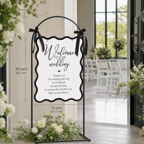 Yousoontic 24" x 18" Acrylic Wedding Welcome Sign Display Outdoor Indoor - Image 6