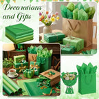 500 Sheets Green 4-Color Tissue Paper 20x20 Inch for Christmas Gift Bags - Image 4