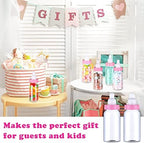 60 Pcs 4.5 Inch Baby Mini Milk Bottle Baby Shower Favor Fillable Feeding Bottle Candy Box Small Plastic Candy Container DIY Gift for Boy Girl Newborn Baptism Party Decor (Pink) - Image 7