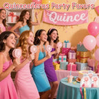 50Pcs Pink Quinceanera Mini Handheld Fans Sweet 15 Birthday Party Favors - Image 5