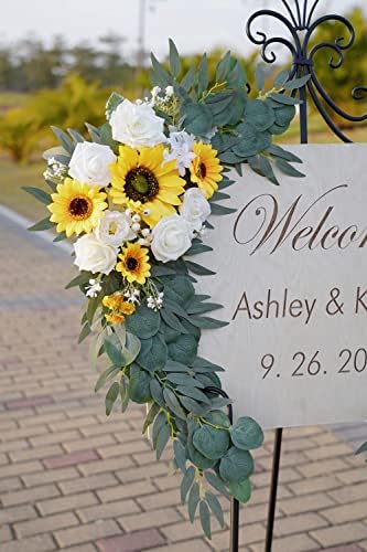 ponatia Artificial Sunflowers Wedding Arch Flowers Set of 2 - Image 5