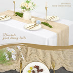 20 Pack Cheesecloth Table Runner 17 x 108 Inch, Beige - Image 5