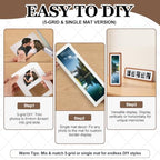 Lineshading 2 Pcs Photo Booth Frames 11.4 x 3.5 in, White, Teak Wood - Image 6