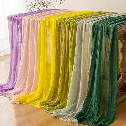 10Pcs Lilac Cheesecloth Table Runner 120 Inches for Party Home Decor - Image 6