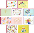 Hallmark Pack of 24 Handmade Assorted Boxed Greeting Cards, Watercolor & Pack of 30 Assorted Boxed Greeting Cards, Good Vibes—Birthday, Thinking of You, Thank You, Blank Cards - Image 5