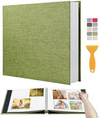 Large Photo Album Self Adhesive Scrapbook Album for 4x6 5x7 8x10 Pictures DIY Photo Book for Wedding, Anniversary, Christmas, Baby Shower, Ideal for Preserving Precious Moments by HoneyTolly