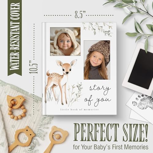 Baby Memory Book and Pregnancy Journal, Baby Book Keepsake with Clean-Touch Ink Pad for Newborn Hand and Footprints, Simple and Elegant Design, A Great Gift for Baby Showers and New Moms (Classic) - Image 6