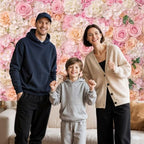 10x10ft Pink & Peach Floral Wall Backdrop, Blush Rose Hydrangea Flower Photography Background for Wedding, Bridal Shower, Baby Shower & Photo Booth Props - Image 4