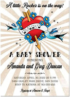 Rock and Roll Tattoo Baby Shower Invitation - Image 3