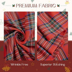 Romanstile Christmas Plaid Ruffled Tablecloth Rectangle, 60x84 Inch Red - Image 4