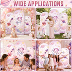 3Pcs Outer Space Arched Backdrop Covers Pink Astronaut Party Decorations - Image 6