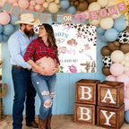 Boots or Bows Gender Reveal Decorations - 130Pcs Boy or Girl What Will Baby Be Gender Reveal Party Supplies Include Backdrop Balloon Garland Tablecloth Boots or Bows Banner Cake Cakecup Topper - Image 5