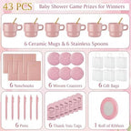 43 Pcs Baby Shower Game Prize for Winner Baby Shower Favor, Pink - Image 2