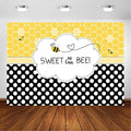 Avezano Sweet As Can Bee Backdrop Honeycomb Bee Theme Baby Shower Photography Background Photoshoot Bee-Day Birthday Party Decorations Cake Table Banner (8x6ft) by AVEZANO