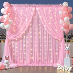 Baby Pink Tulle Backdrop Curtain for Parties Wedding,30ft x 10ft Wrinkle Free Curtain Backdrop,2 Layer Drapes for Backdrop,Polyester Back Drop for Bridal Shower Birthday Baby Shower Photography - Image 4