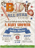 Sports All Star Baby Shower Invitations by Handmade