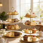 2 Pack 4 Tier Cupcake Stand, 17.1" Gold Dessert Stands for Dessert Table, Stainless Steel Tiered Tray Stand for Wedding, Birthday & Party - Image 7