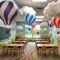 VioraWhite 24 Pcs Hot Air Balloon with Hanging Clouds Classroom Ceiling Decor Hot Air Balloon Clouds for Room Ceiling Hanging Decorations for Classroom Birthday Baby Shower Preschool Kindergarten by VioraWhite