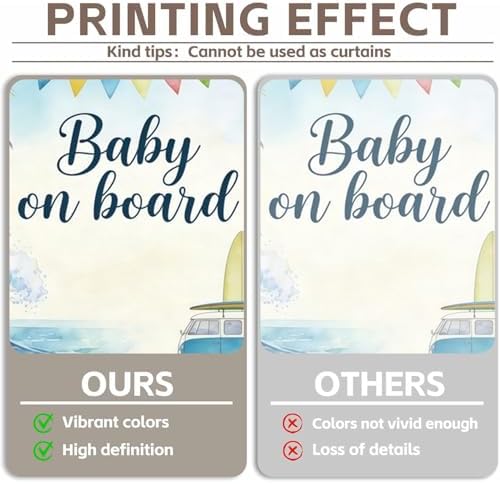 10x6.5ft Baby On Board Theme Backdrop Summer Beach for Baby Shower Party Decorations Banner Summer Beach Backdrops for Photography Background Newborn Birthday Cake Table Photo Props - Image 4