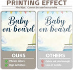 15x8ft Baby On Board Theme Backdrop Summer Beach for Baby Shower Party Decorations Banner Summer Beach Backdrops for Photography Background Newborn Birthday Cake Table Photo Props - Image 4