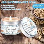 MTLEE 24 Pcs Fall Baby Shower Candle Favor Thanksgiving Little Pumpkin Blue - Image 3