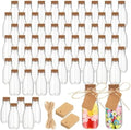 Roshtia 72 Pcs 4oz Plastic Potion Bottles with Cork Lids Clear Mini Jars by Roshtia
