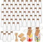 Roshtia 72 Pcs 4oz Plastic Potion Bottles with Cork Lids Clear Mini Jars by Roshtia