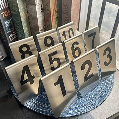 Large Stackable Tent Style Metal Place Cards. - Image 3