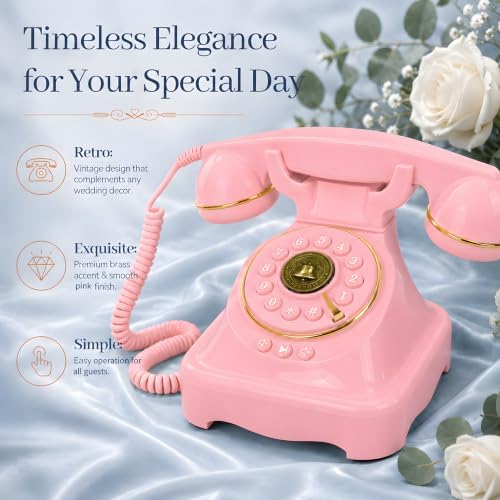 Audio Guest Book Wedding Phone and Audio Guest Book Sign (Pink) - Image 3