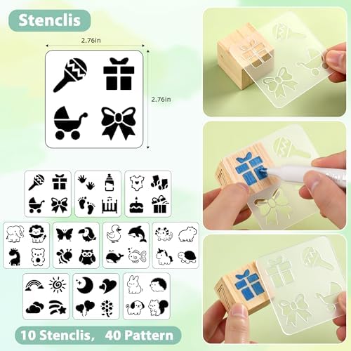wookidel 118PCS Baby Shower Games Kit, Baby Blocks for Baby Shower - Image 4