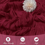 15 Pack Burgundy Cheesecloth Table Runner 17 x 108 inch Cheese Cloth Table Runners 9ft Burgundy Table Runner Rustic Romantic Sheer Gauze Runner for Wedding Party Baby Shower Table Decoration - Image 5