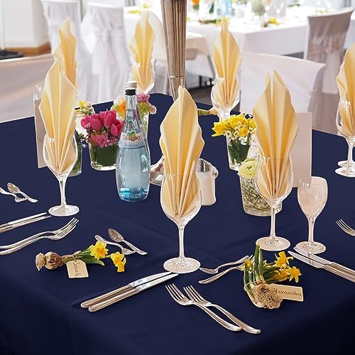 Fitable 6 Pack Navy Square Tablecloths 70x70 Inch for 2-4 Ft Tables - Image 2
