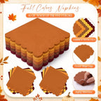 Zhehao 150 Pcs Autumn Paper Plates Napkins Serves 50 - Image 5
